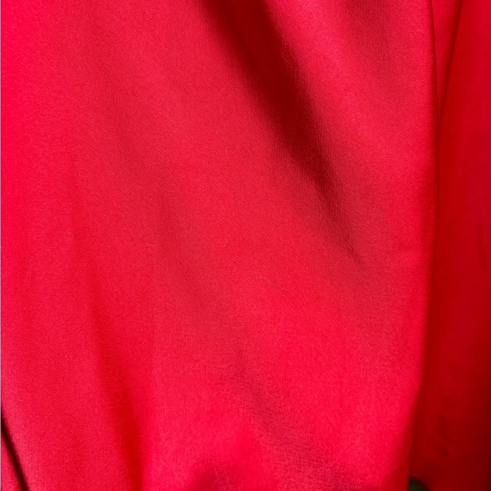Express Medium Red Satin V Neck Slip Dress Valentines - Picture 2 of 5